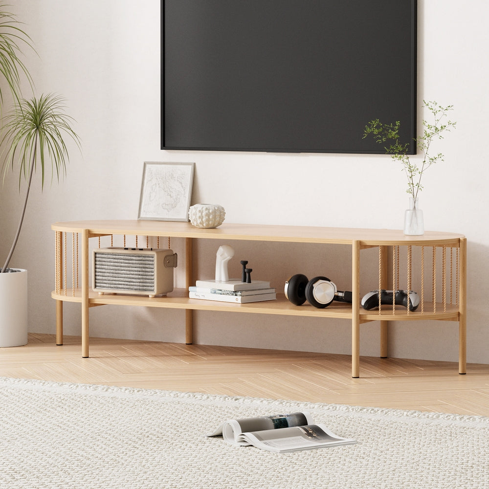 Artiss TV Unit | Entertainment Storage Shelf | 148cm | Pine