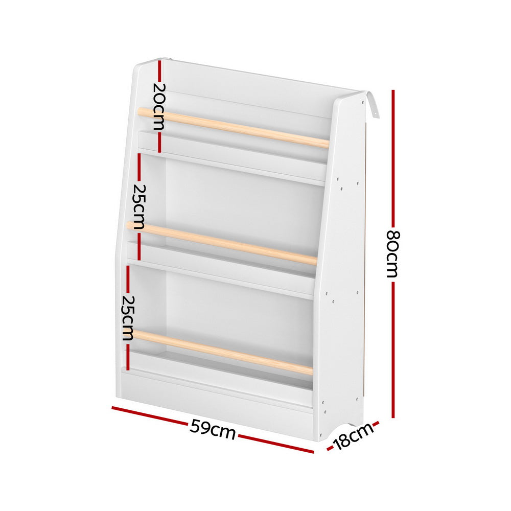 Bookshelf | 3-Tier Storage | Children’s Bookcase Organizer | White