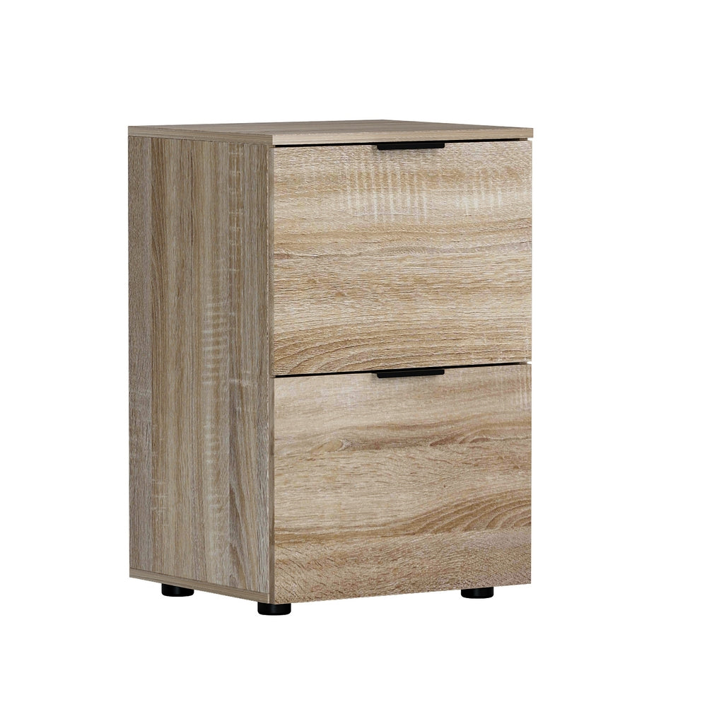 Artiss Filing Cabinet | 2 Drawer File Storage | Office Shelves | Oak