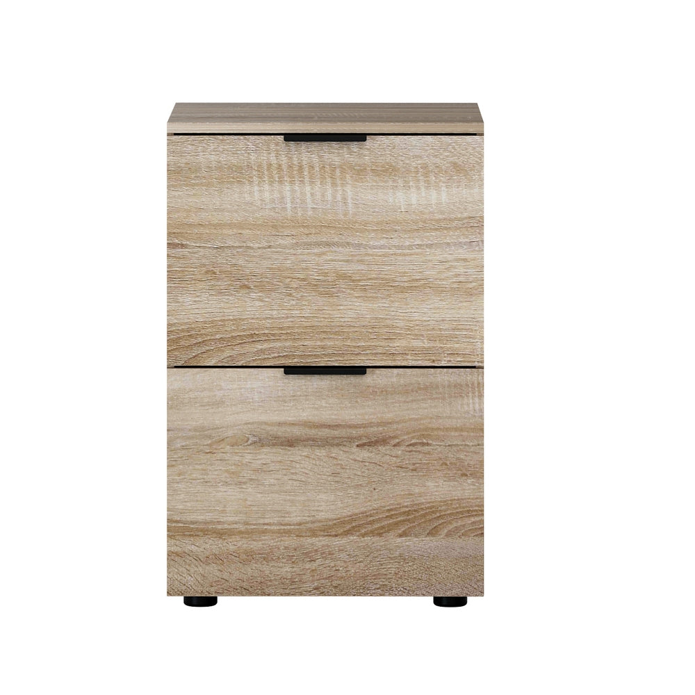 Artiss Filing Cabinet | 2 Drawer File Storage | Office Shelves | Oak