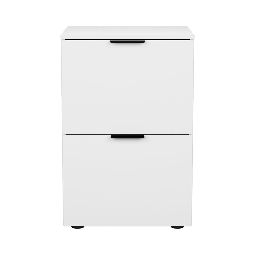 Artiss Filing Cabinet | Files Storage | Office Shelves | File Organiser | White | 2 Drawer