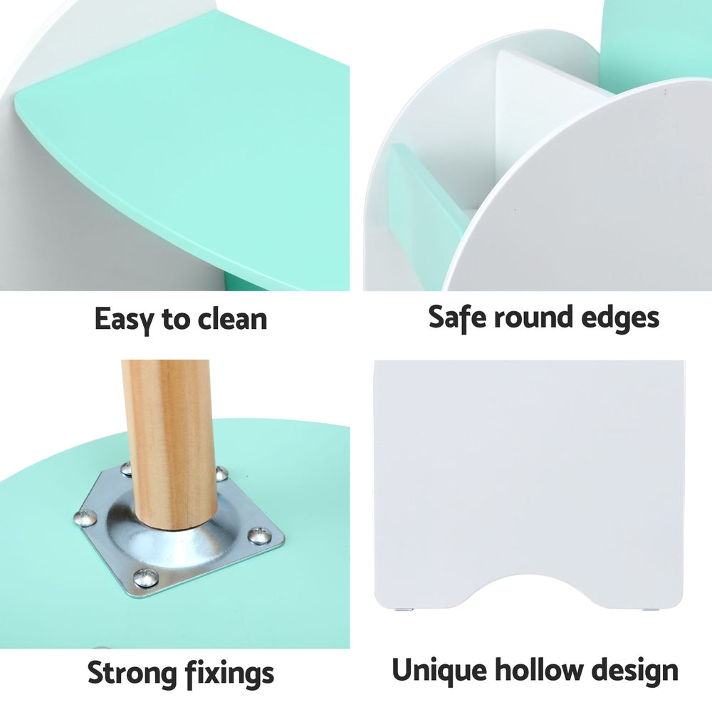 Kids Bookshelf 2 In 1 Table Chair Set | Bookcase Toys Shelves