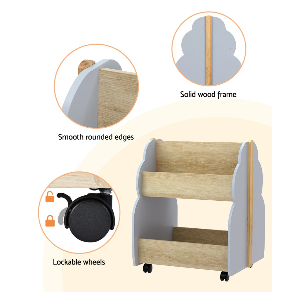 Toy Box Bookshelf | Storage Bookcase Organizer | Display Shelf