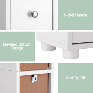 Bathroom Storage Cabinet | 180cm Tall Slim Floor Cupboard | Toilet Narrow Linen Tower