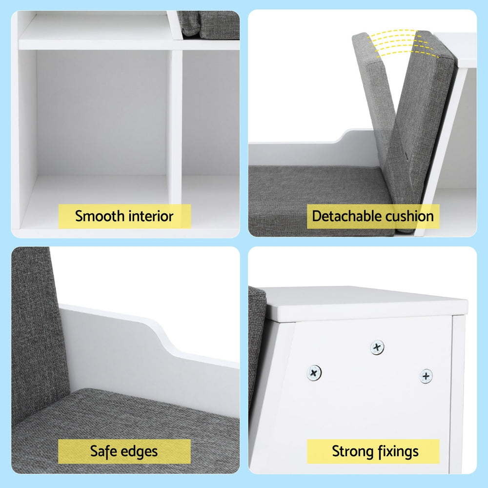 Kids Bookshelf Bookcase | Toys Box Shelves Storage Cabinet