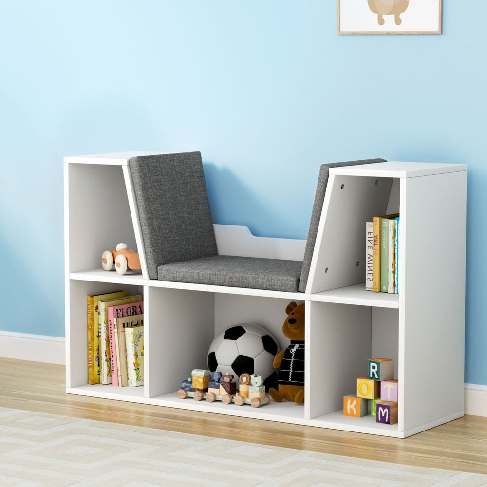 Kids Bookshelf Bookcase | Toys Box Shelves Storage Cabinet