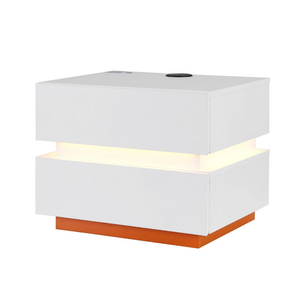 Smart Bedside Table | LED Lights | Wireless Charging | Ada Modern Design