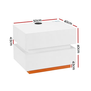 Smart Bedside Table | LED Lights | Wireless Charging | Ada Modern Design