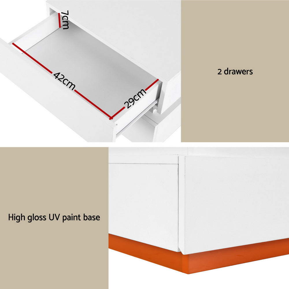 Smart Bedside Table | LED Lights | Wireless Charging | Ada Modern Design