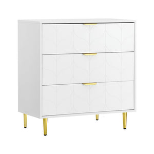 Artiss Chest of Drawers | 3 Drawer Lowboy Cabinet | White