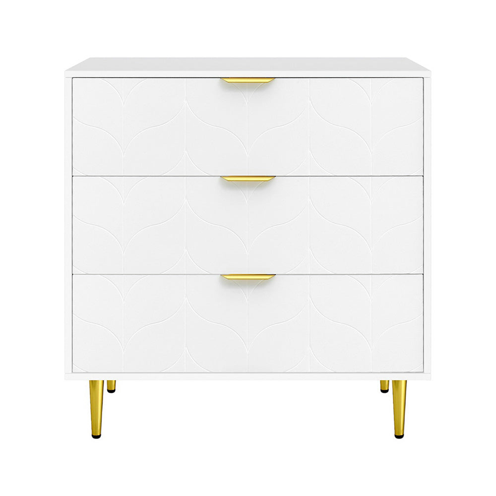Artiss Chest of Drawers | 3 Drawer Lowboy Cabinet | White