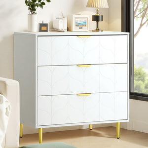 Artiss Chest of Drawers | 3 Drawer Lowboy Cabinet | White