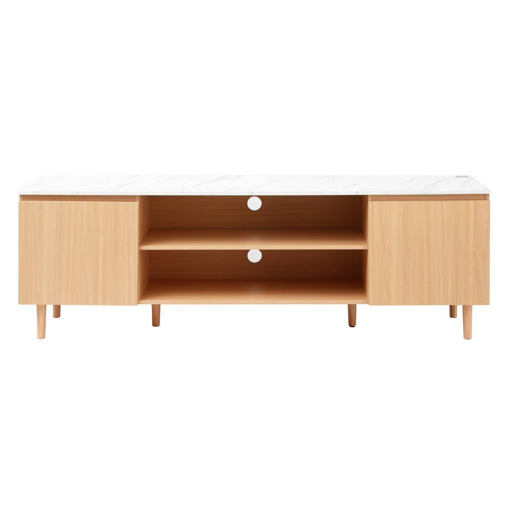 TV Cabinet | Entertainment Unit Stand | 180CM Pine | White Finish