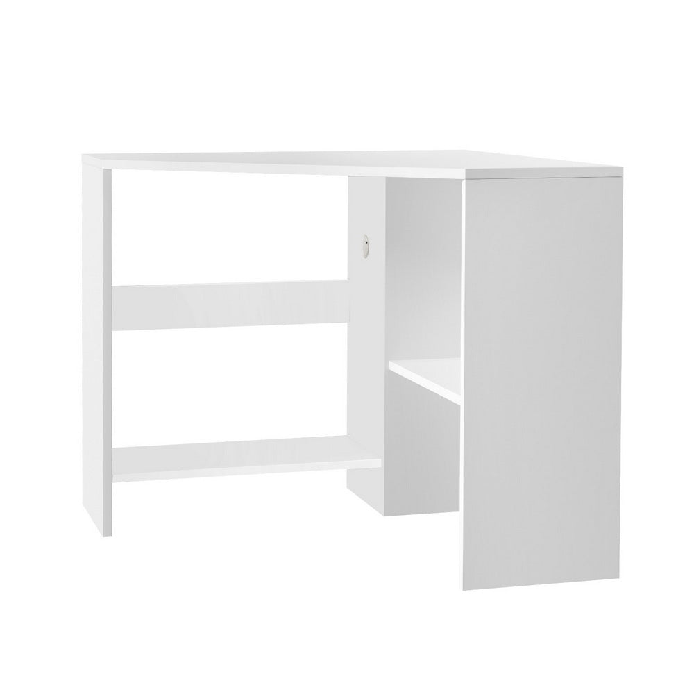 Corner Computer Desk | L-Shape | Shelves + CPU Stand | Workstation