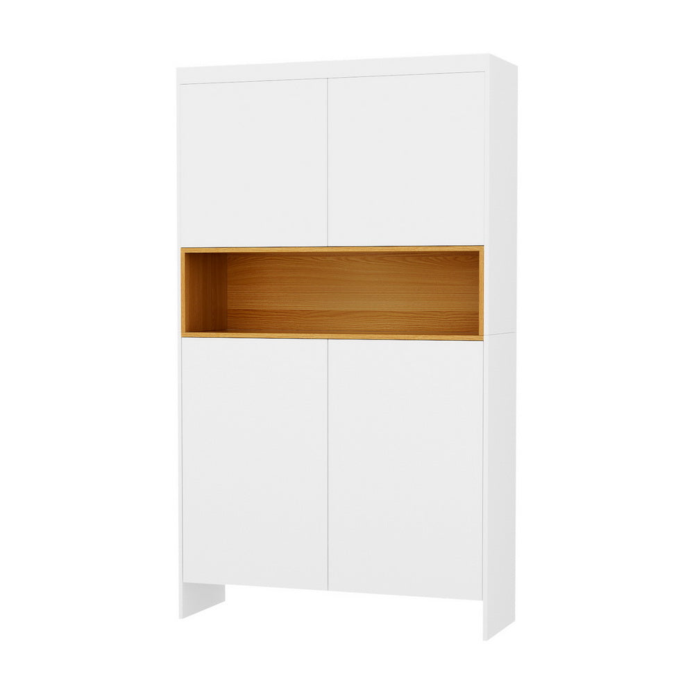 Shoe Rack Storage Cabinet | 9-Tier Organizer | White Wooden Finish