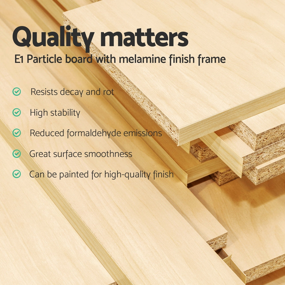 Buffet Sideboard | 130 cm Pine Cabinet | Pantry Storage with Drawers