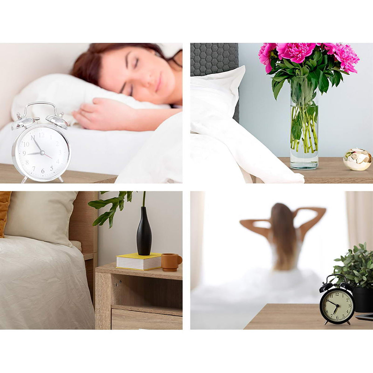 Artiss Bedside Tables | 2X | TARA | 2 Drawers with Shelf | Oak