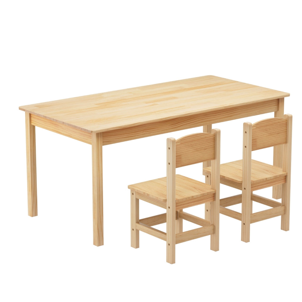Kids Table & 2 Chairs Set | Pinewood Construction