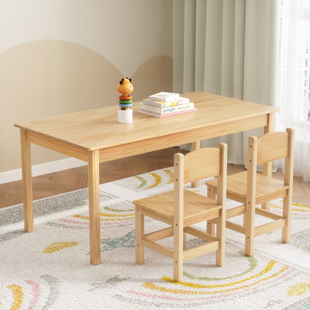 Kids Table & 2 Chairs Set | Pinewood Construction