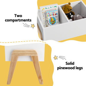 Kids Toy Box Chest Storage Bin | Wooden Cabinet Organizer
