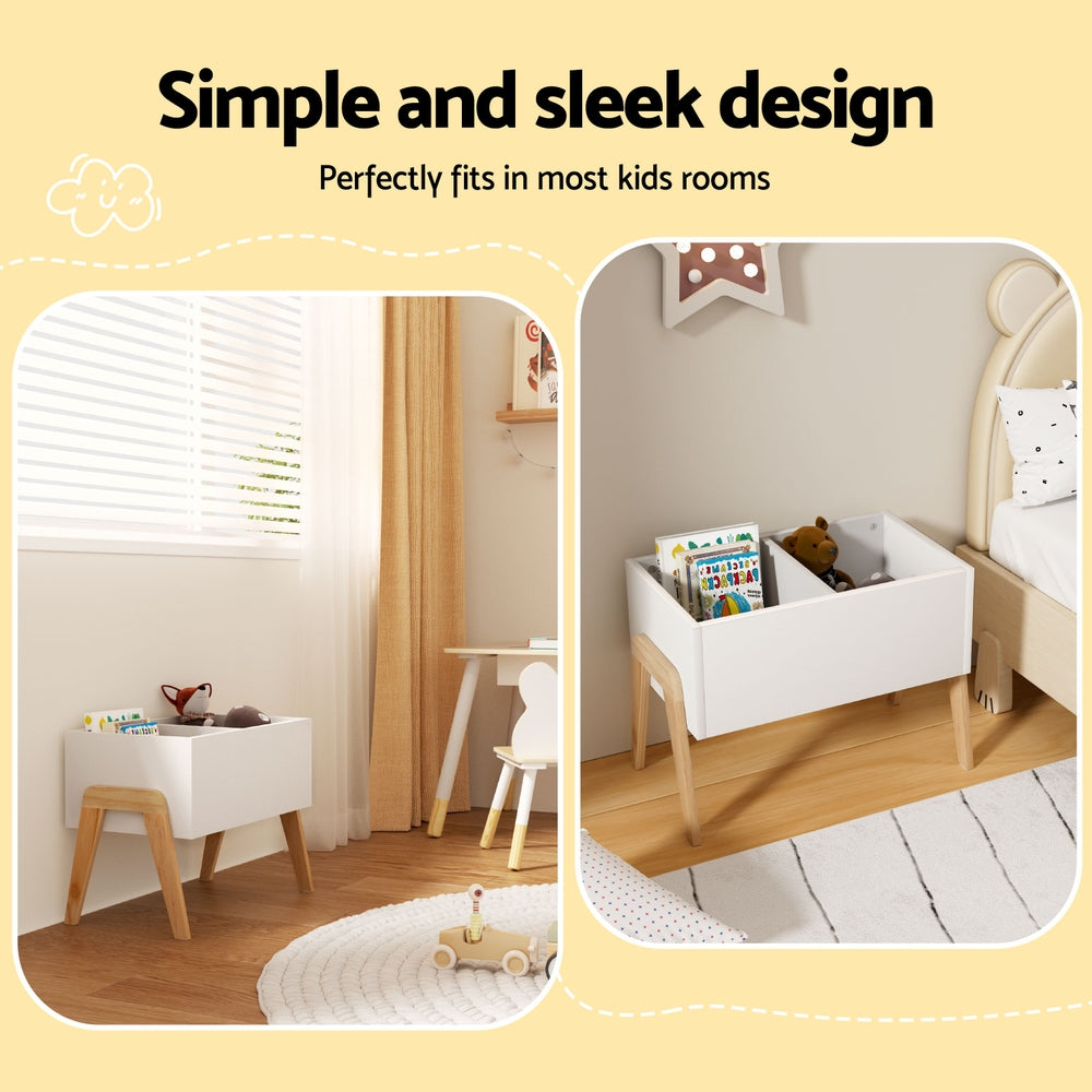 Kids Toy Box Chest Storage Bin | Wooden Cabinet Organizer