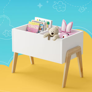 Kids Toy Box Chest Storage Bin | Wooden Cabinet Organizer
