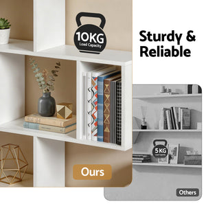 Artiss Floating Wall Shelf Bookshelf 3-Tier Display Storage Organiser White