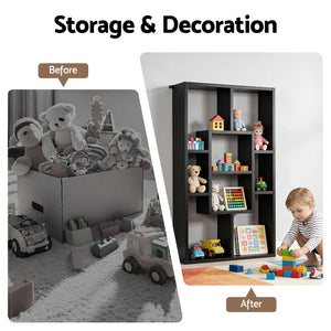 Floating Wall Bookshelf | Wall Mounted Storage | Black