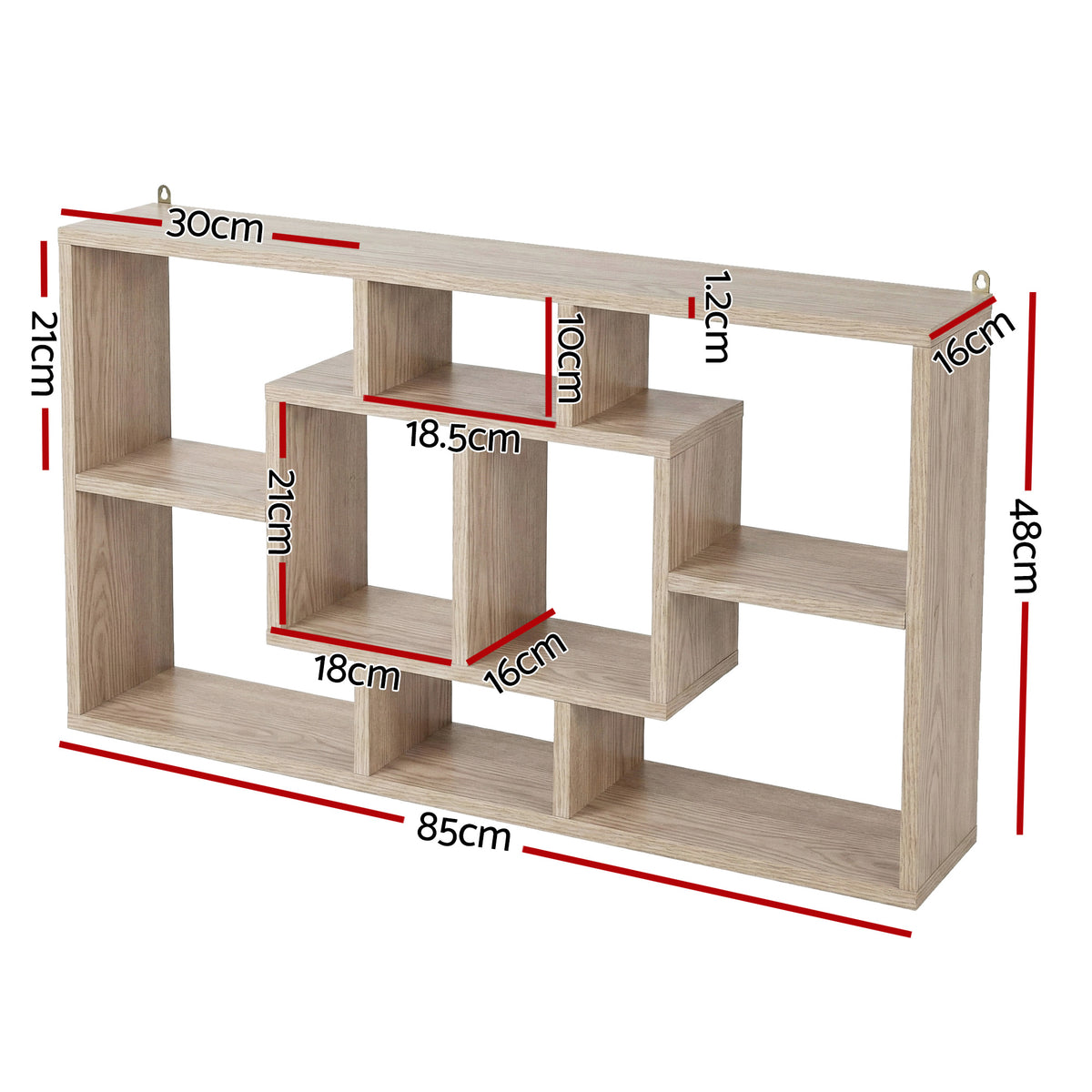 Wall Mounted Floating Bookshelf | Display Shelf | Wood Finish