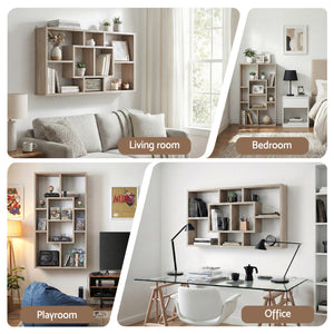Wall Mounted Floating Bookshelf | Display Shelf | Wood Finish