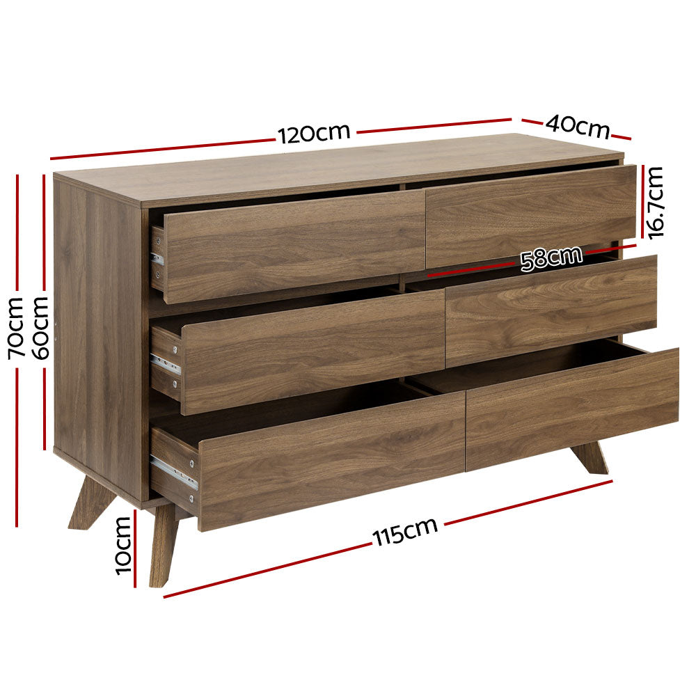 6 Chest of Drawers | XAVI | Walnut