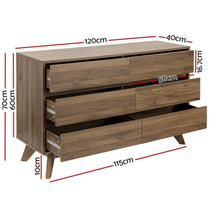 6 Chest of Drawers | XAVI | Walnut