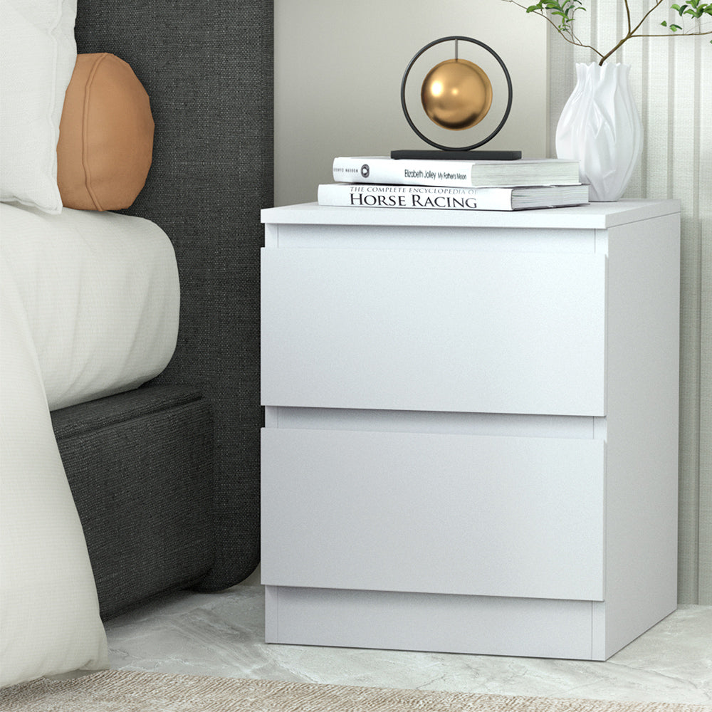 Bedside Table | 2 Drawers | PEPE | White