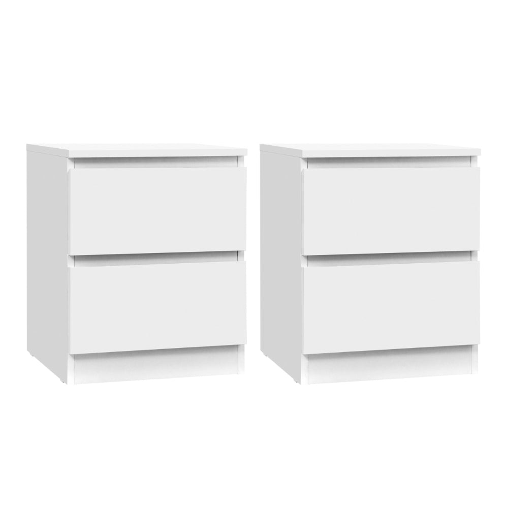 Artiss Bedside Tables | 2X | PEPE | 2 Drawers | White