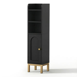 Artiss 2X Bathroom Storage Cabinet Floor Organizer Toilet Corner Adjustable Black