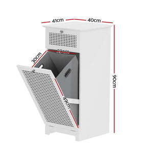 Artiss 2X Laundry Hamper Cabinet Bathroom Storage White Rattan