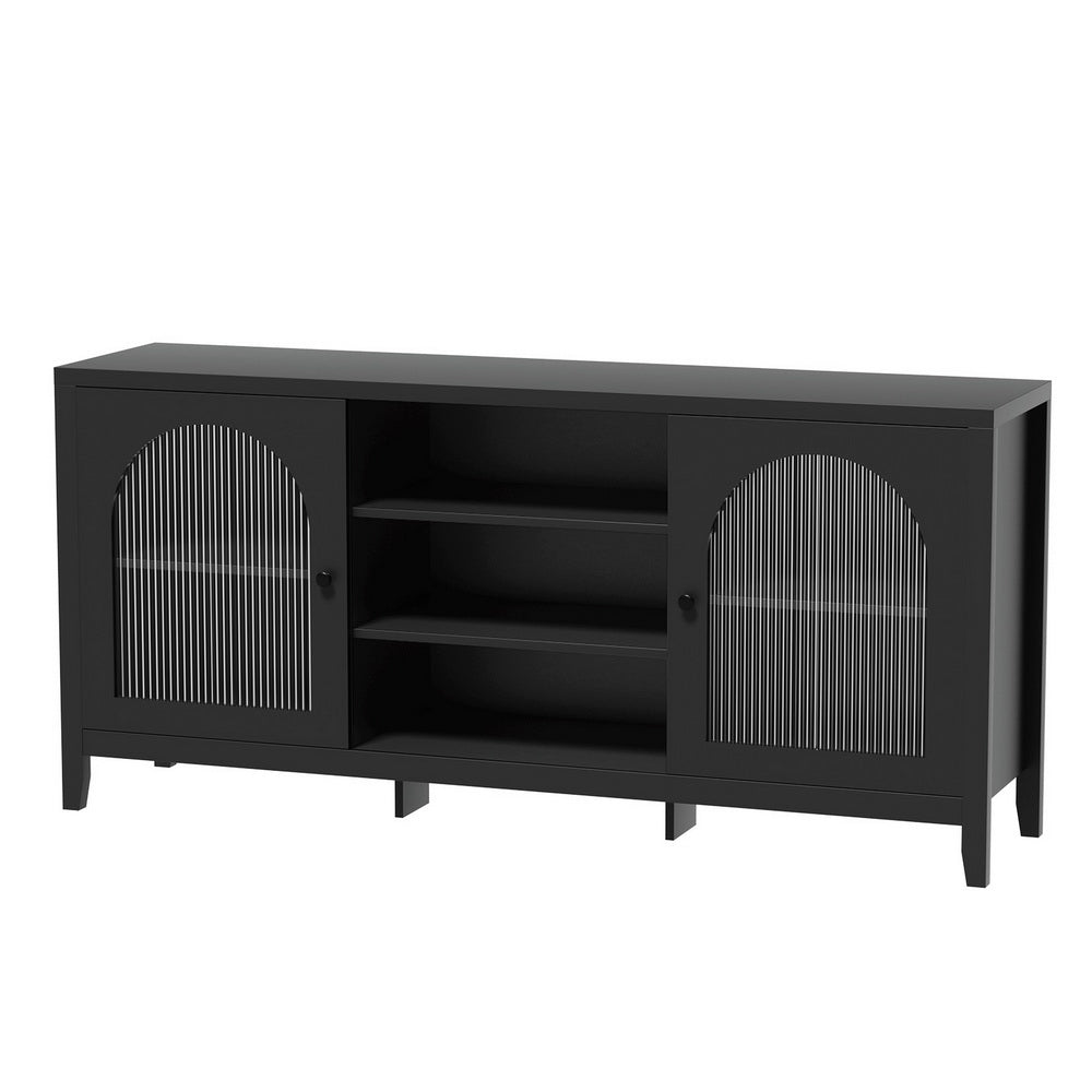 Artiss Buffet Sideboard | Shelves Double Doors | Black
