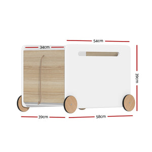 Toy Box Container | Children Chest Storage | Clothes Organizer with Wheels
