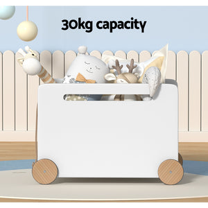 Toy Box Container | Children Chest Storage | Clothes Organizer with Wheels