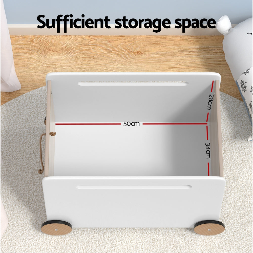 Toy Box Container | Children Chest Storage | Clothes Organizer with Wheels