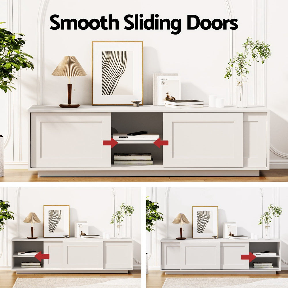 Artiss TV Unit | Entertainment Storage Cabinet | 160cm | White