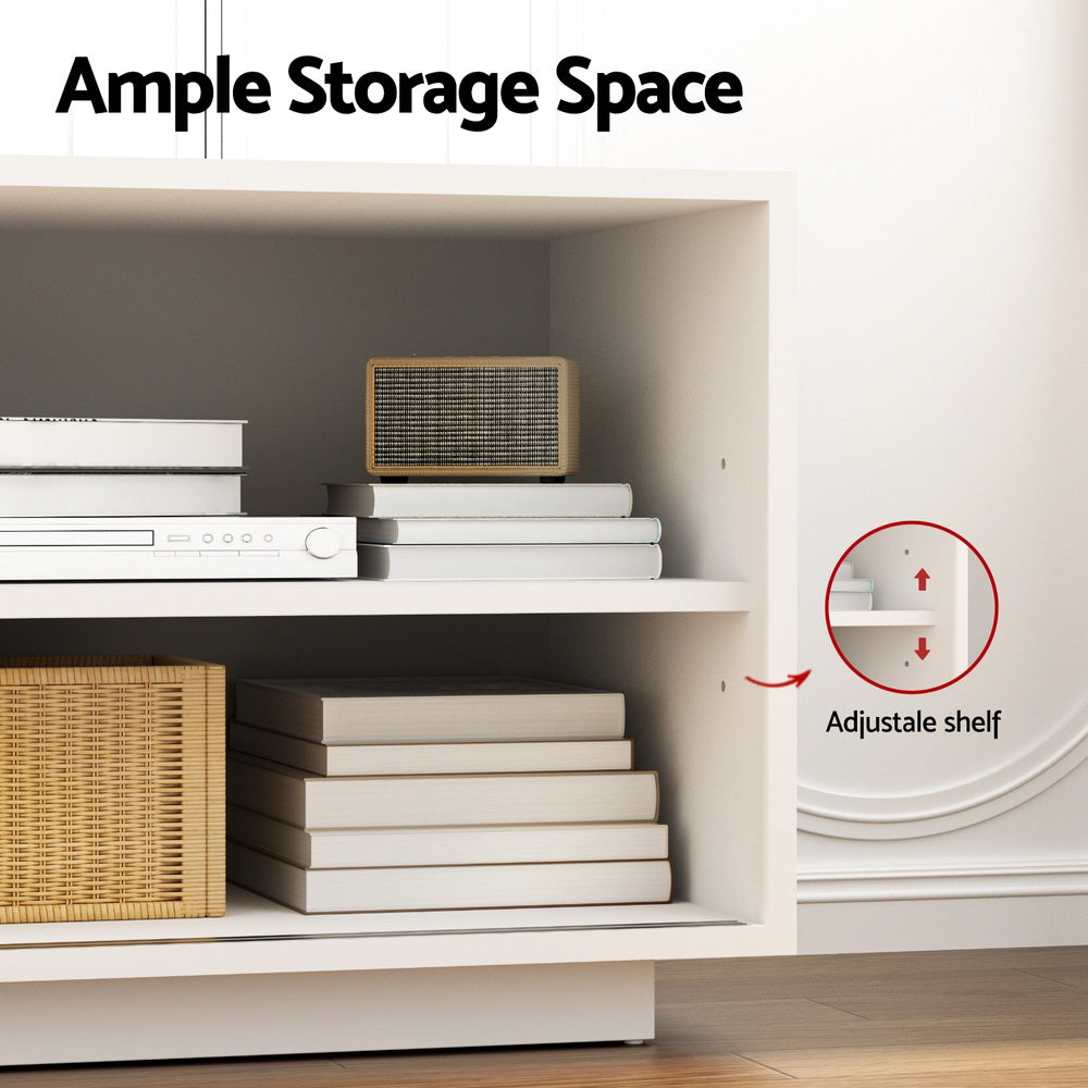 Artiss TV Unit | Entertainment Storage Cabinet | 160cm | White