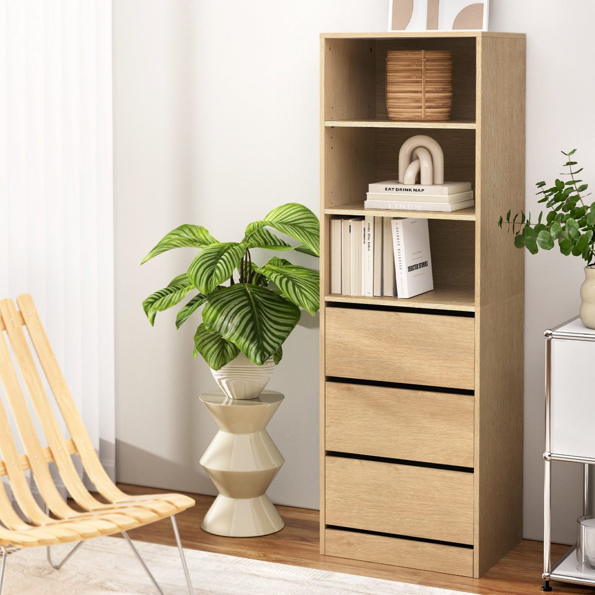 Tallboy Chest of Drawers | 3 Drawer Cabinet | Pine