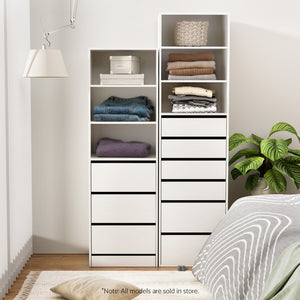 Artiss Chest of Drawers | 3 Drawer Tallboy Cabinet | White