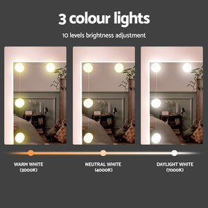 Artiss Dressing Table Set | With Stool | 10 LED Bulbs | White