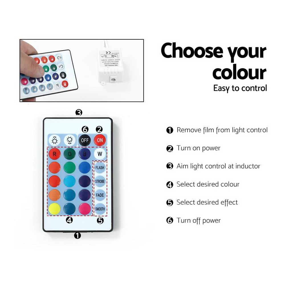 Entertainment Unit | TV Cabinet | LED | 130cm | Black | Angus