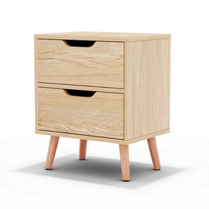 Bedside Table | 2 Drawer Nightstand | BODEN Design | Pine Finish
