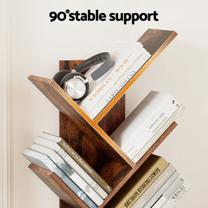 Tree Bookshelf | 9-Tier Freestanding Bookcase | Walnut Finish