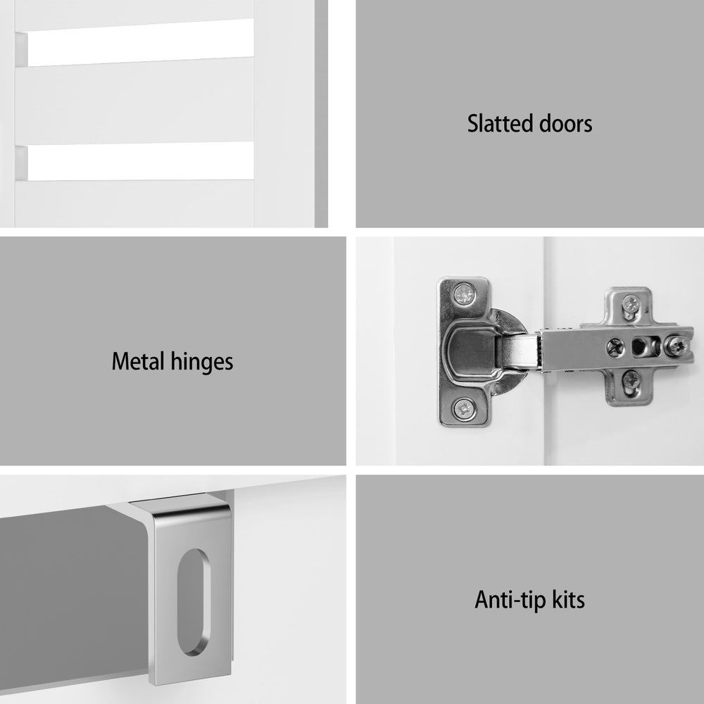 Artiss Shoe Rack Cabinet | Adjustable Shelf | Holds 30 Pairs | White