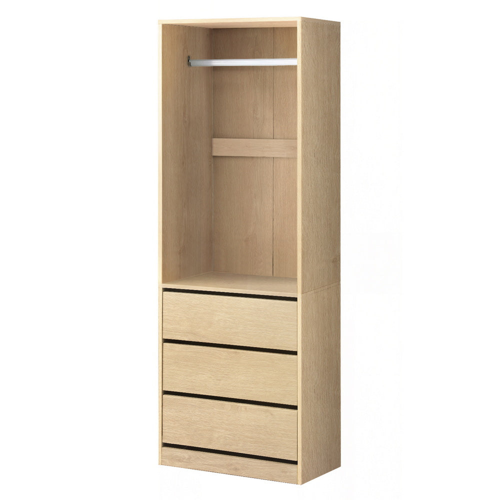 Wardrobe Closet | Clothes Storage Organiser | Pine Finish